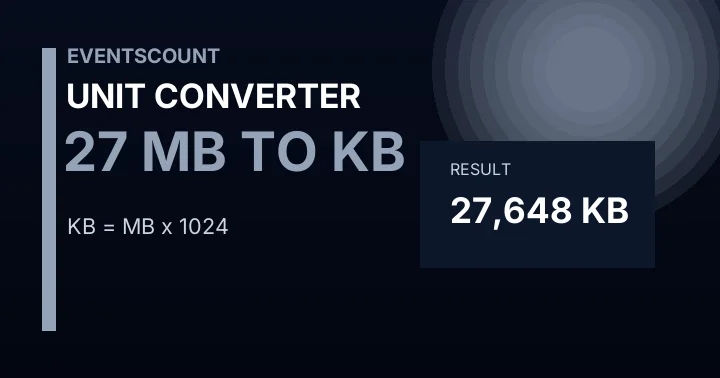 27 MB To KB