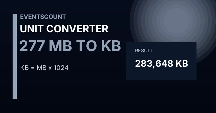 277 MB To KB
