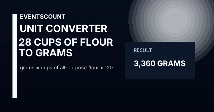 28 Cups Of Flour To Grams