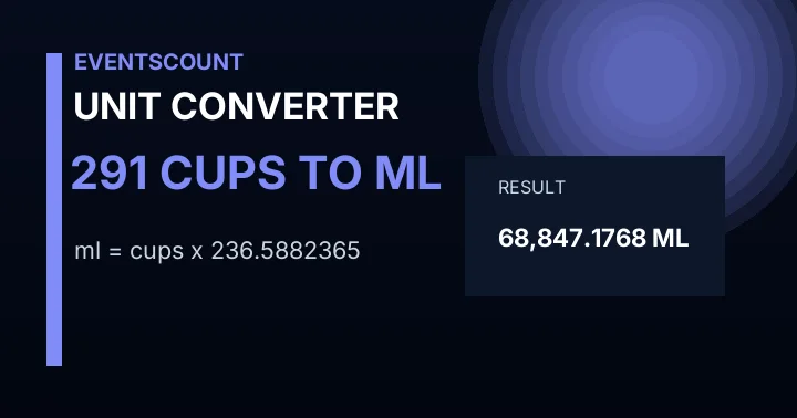 291 Cups To Ml