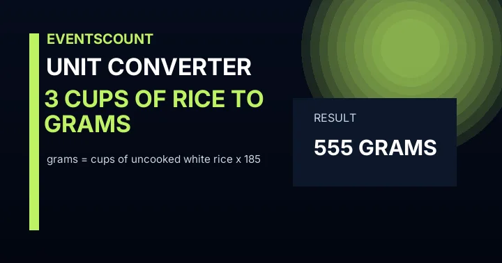 3 Cups Of Rice To Grams