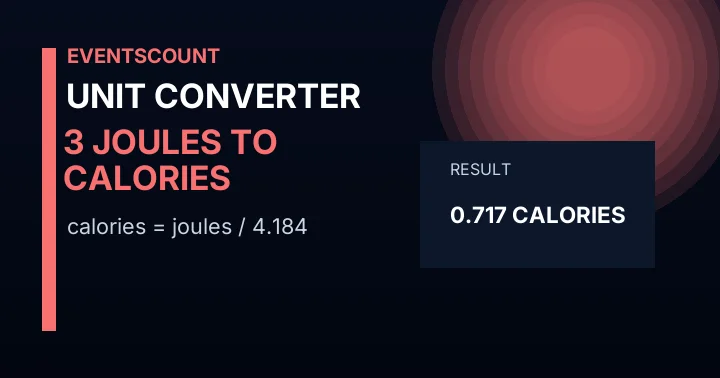 3 Joules To Calories