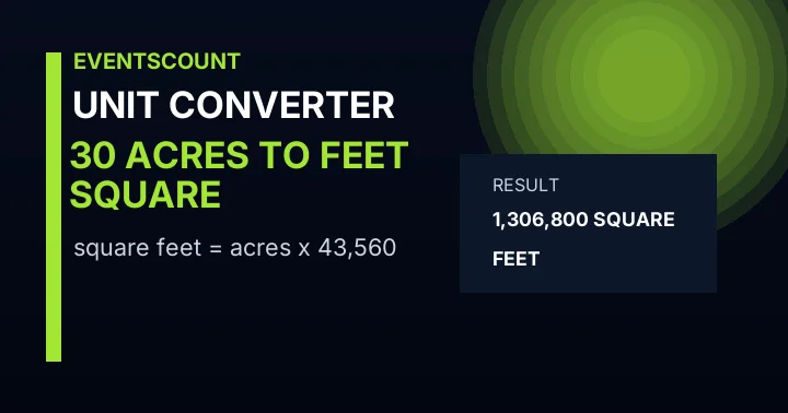 30 Acres To Square Feet
