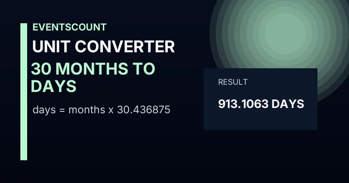 30 Months To Days