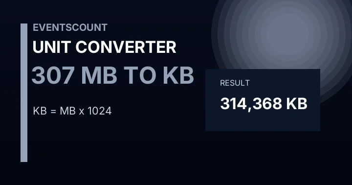 307 MB To KB