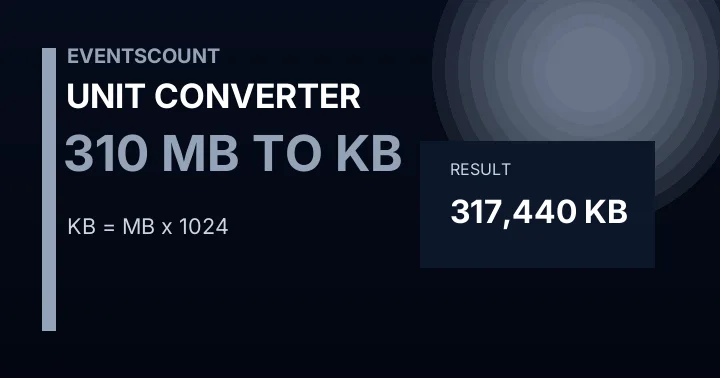 310 MB To KB