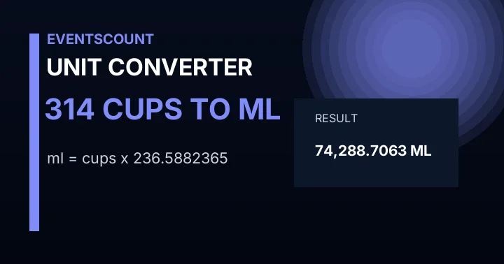 314 Cups To Ml