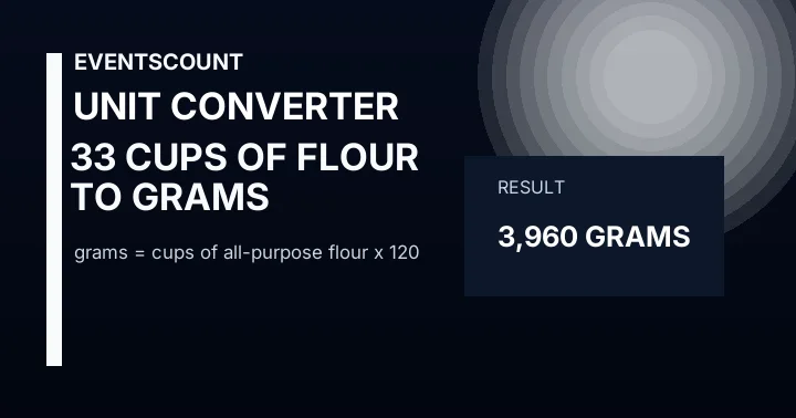 33 Cups Of Flour To Grams
