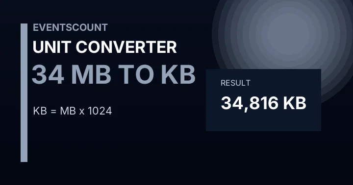 34 MB To KB