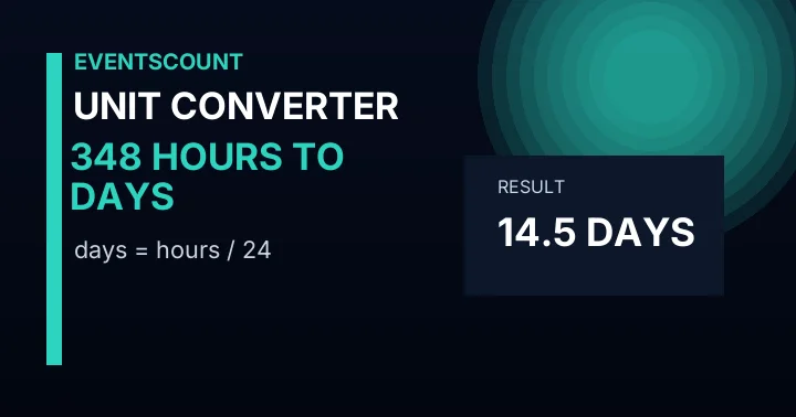 348 Hours To Days
