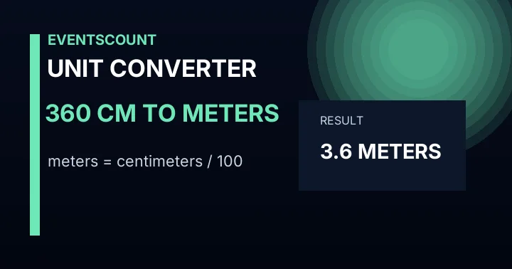 360 Cm To Meters