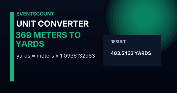 369 Meters To Yards