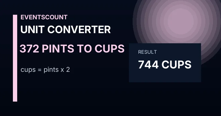 372 Pints To Cups