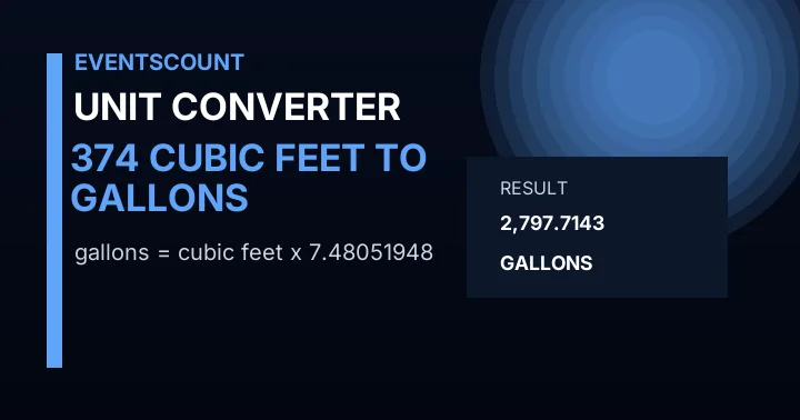 374 Cubic Feet To Gallons