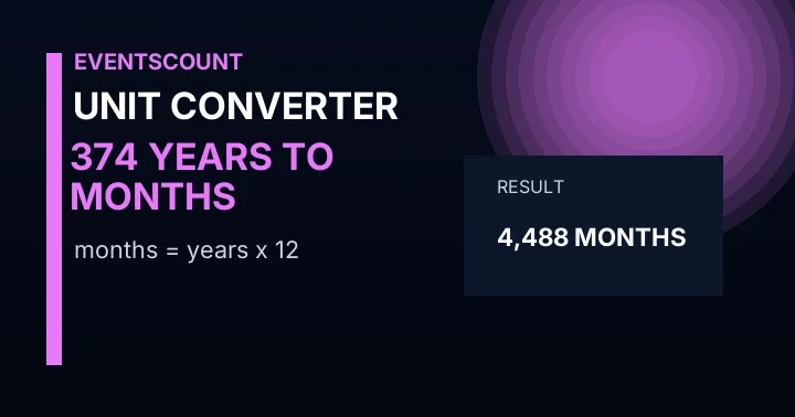 374 Years To Months