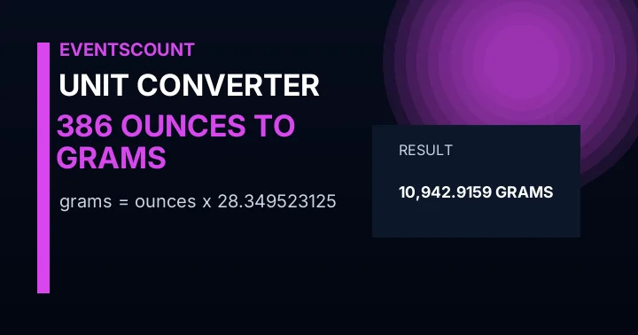 386 Ounces To Grams