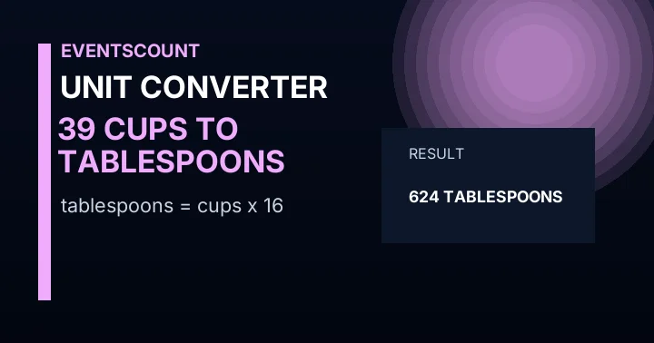 39 Cups To Tablespoons