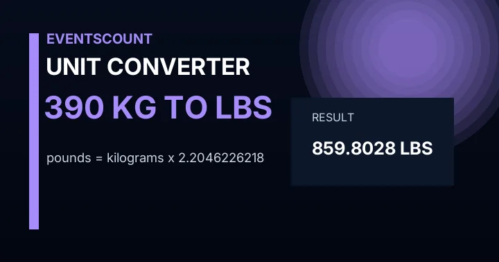 390 Kg To Lbs