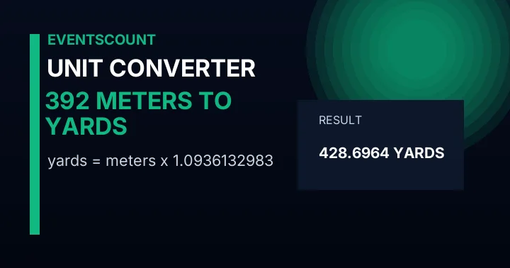 392 Meters To Yards