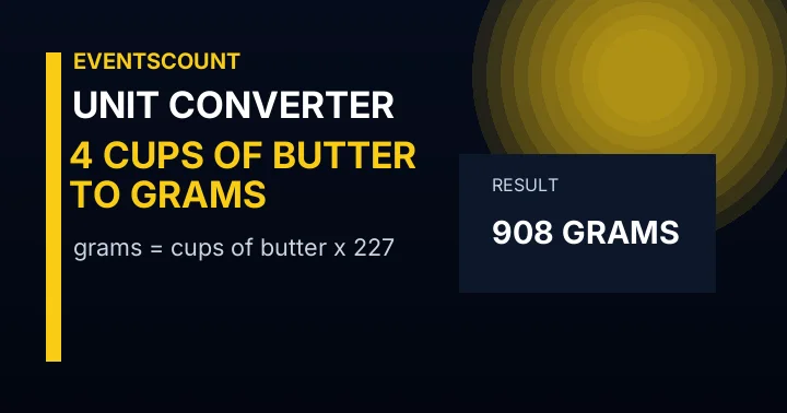 4 Cups Of Butter To Grams