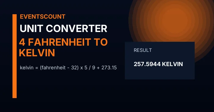 4 Fahrenheit To Kelvin