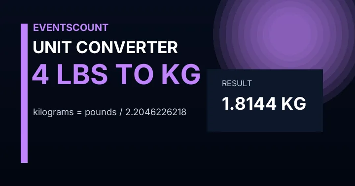 4 Lbs To Kg
