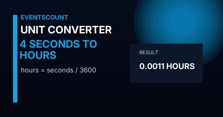 4 Seconds To Hours