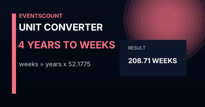 4 Years To Weeks