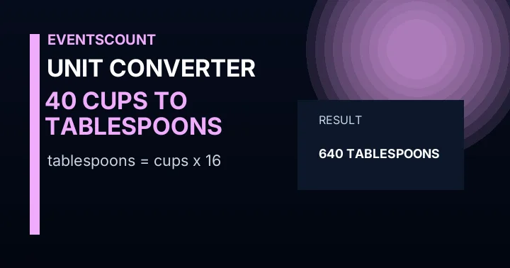40 Cups To Tablespoons