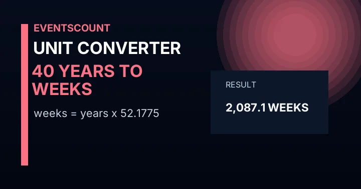 40 Years To Weeks
