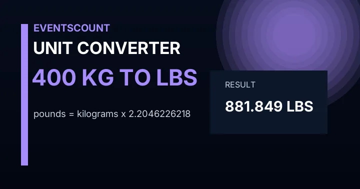 400 Kg To Lbs