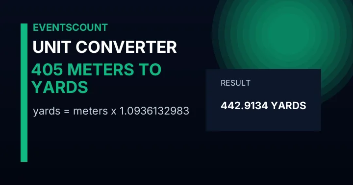 405 Meters To Yards