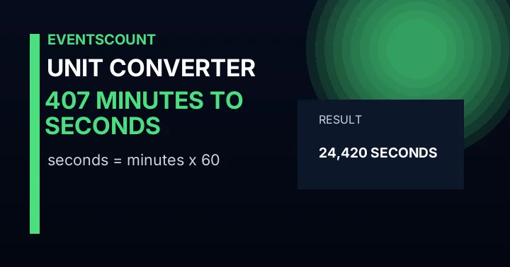 407 Minutes To Seconds