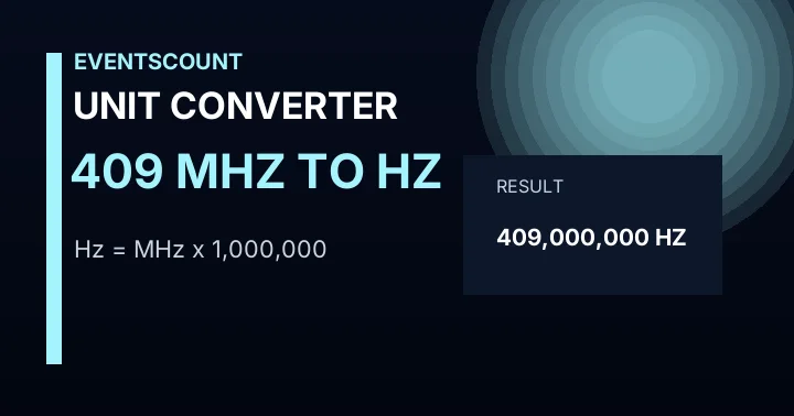 409 MHz To Hz