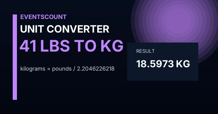 41 Lbs To Kg