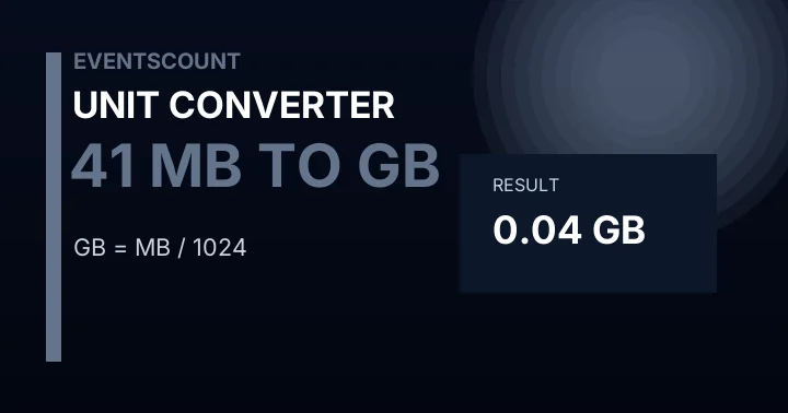 41 MB To GB