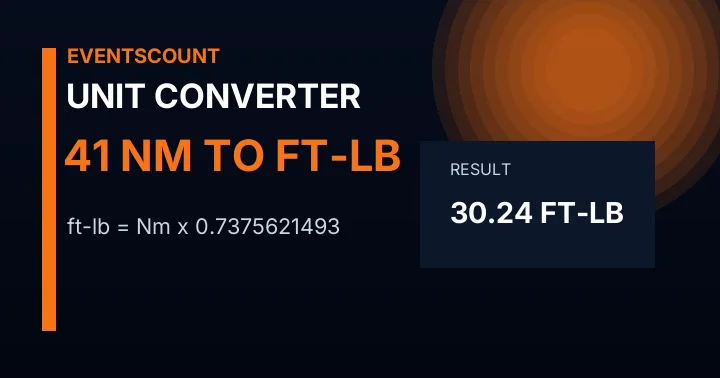 41 Nm To Ft-lb