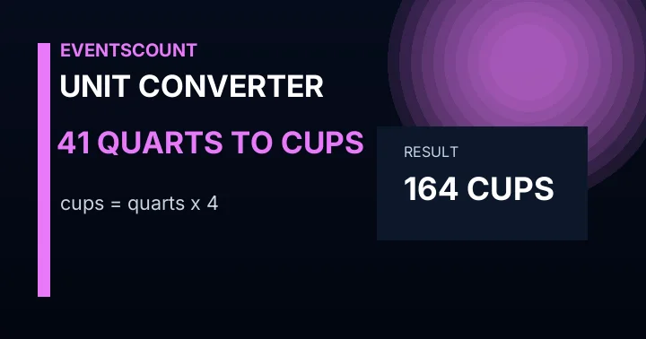 41 Quarts To Cups