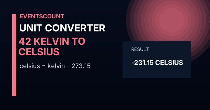 42 Kelvin To Celsius
