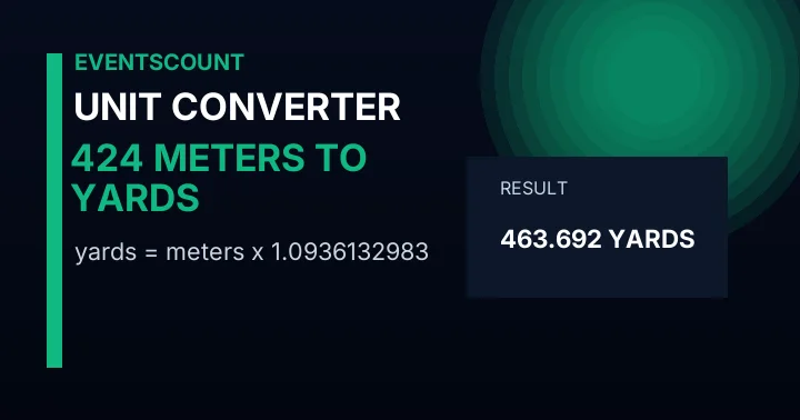 424 Meters To Yards