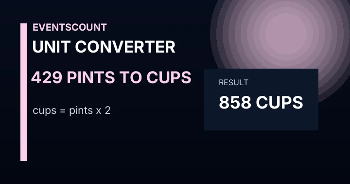 429 Pints To Cups