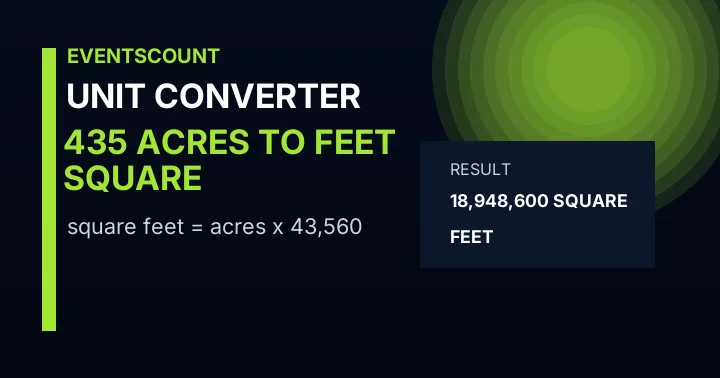 435 Acres To Square Feet