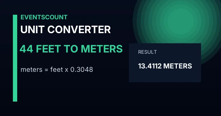 44 Feet To Meters