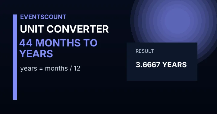 44 Months To Years