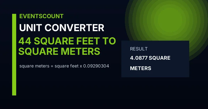 44 Square Feet To Square Meters
