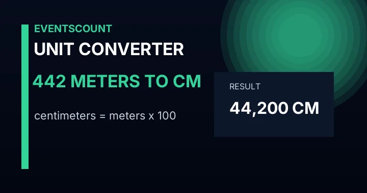 442 Meters To Cm