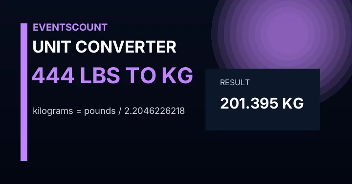 444 Lbs To Kg