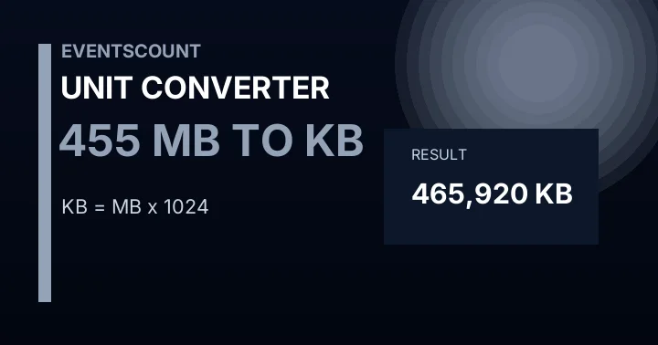 455 MB To KB