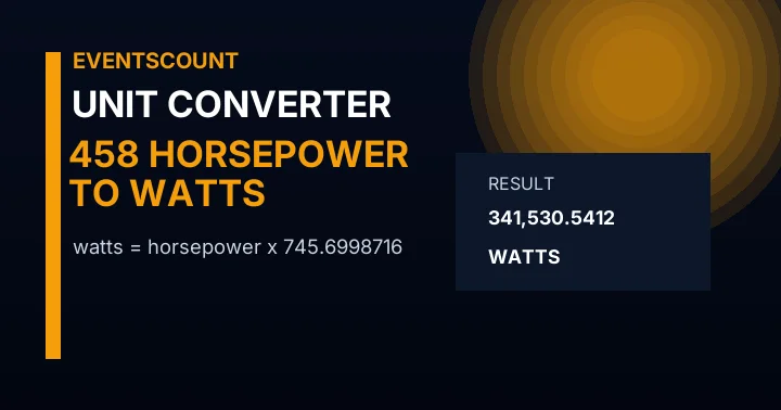 458 Horsepower To Watts