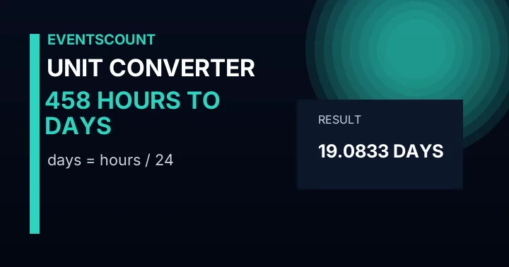 458 Hours To Days